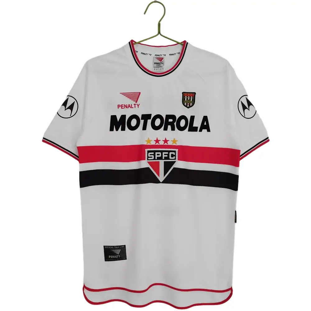 2000 season Sao Paulo home retro jersey round neck-Fans
