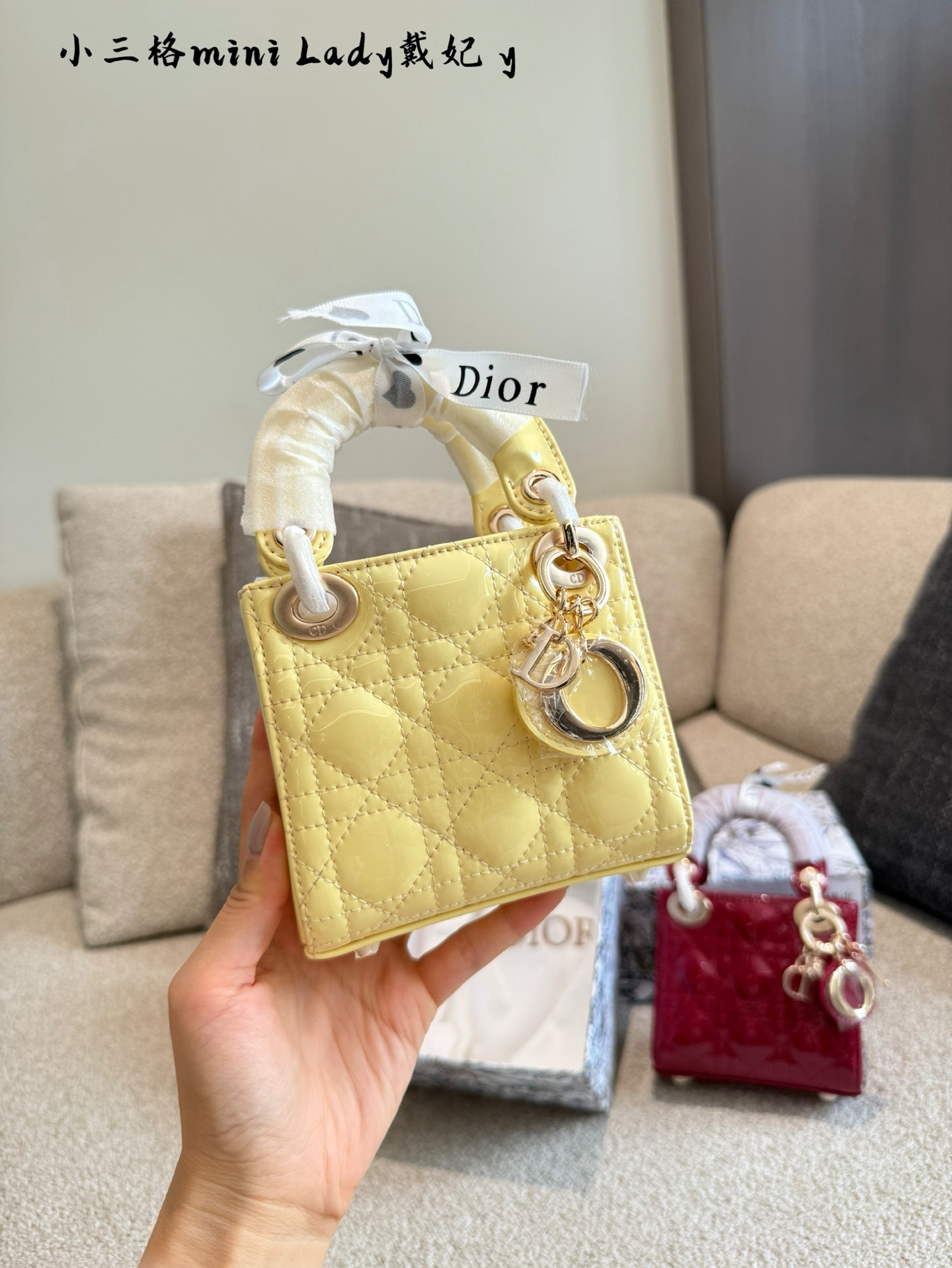 Dior Mini Lady Bag - Lacquered Calfskin