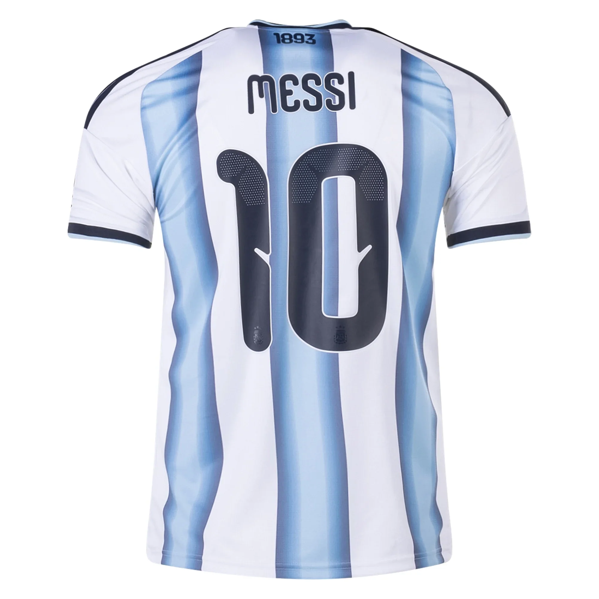 adidas Youth Lionel Messi Argentina Home Jersey w/ World Cup Champion Patch 2026 (White/Icey Blue)