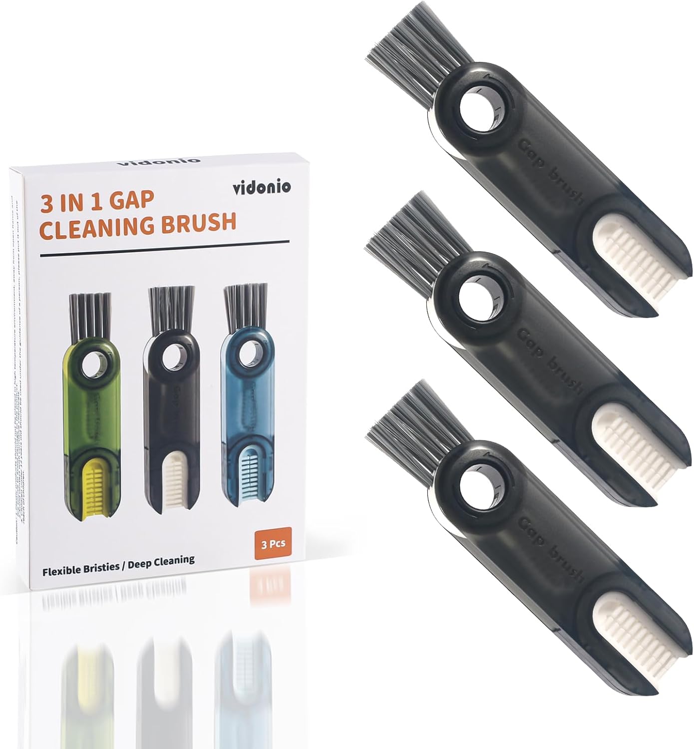 3 in 1 Cup Lid Gap Cleaning Brush Set