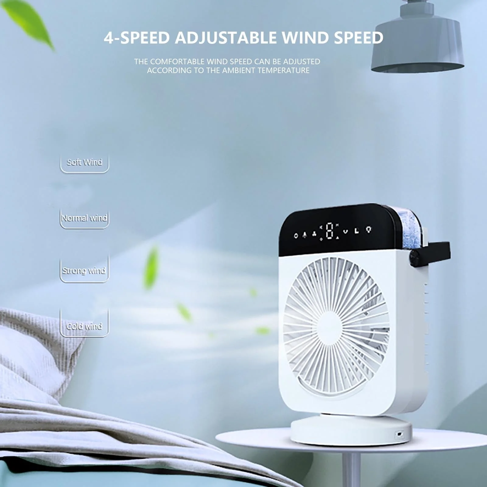 Wmkox8yii USB Mini Refrigeration Air Conditioner Household Small Air Cooler Portable Mobile Humidification Desktop Water-cooled Electric Wind