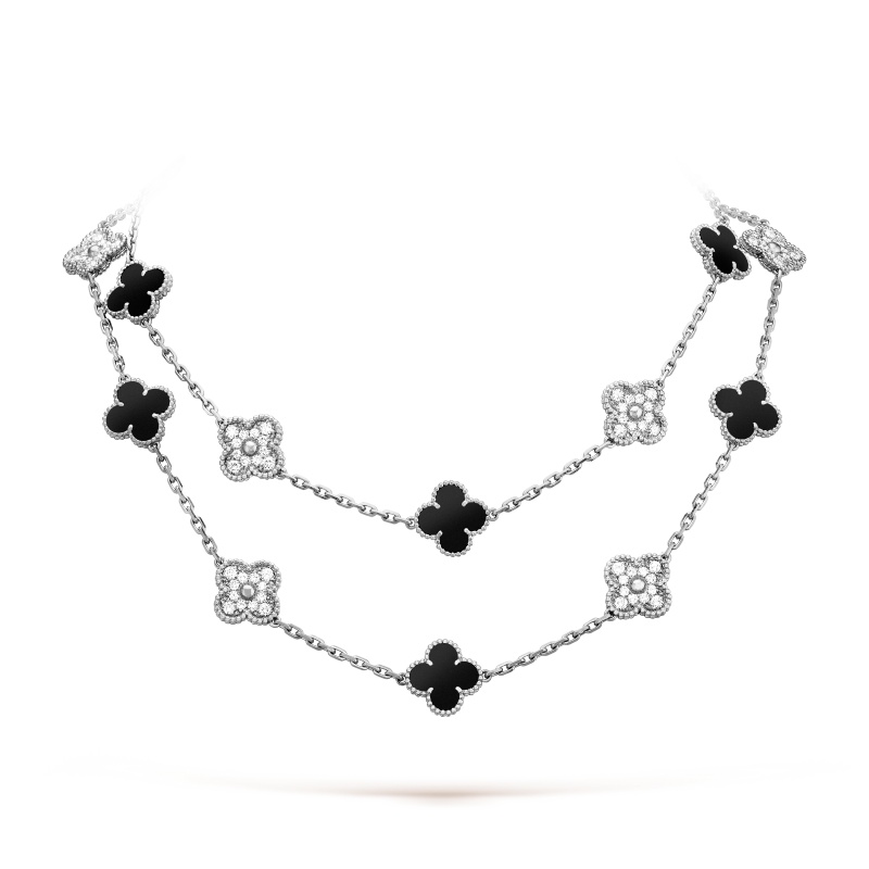 Vintage Alhambra long necklace, 20 motifs