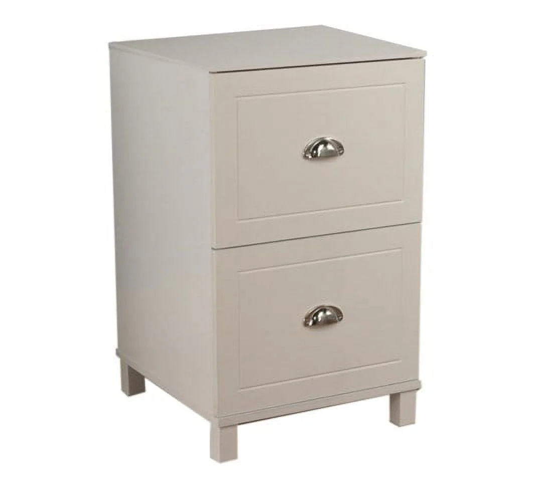 Bradley 2 Drawer Vertical Wood Filing Cabinet, White