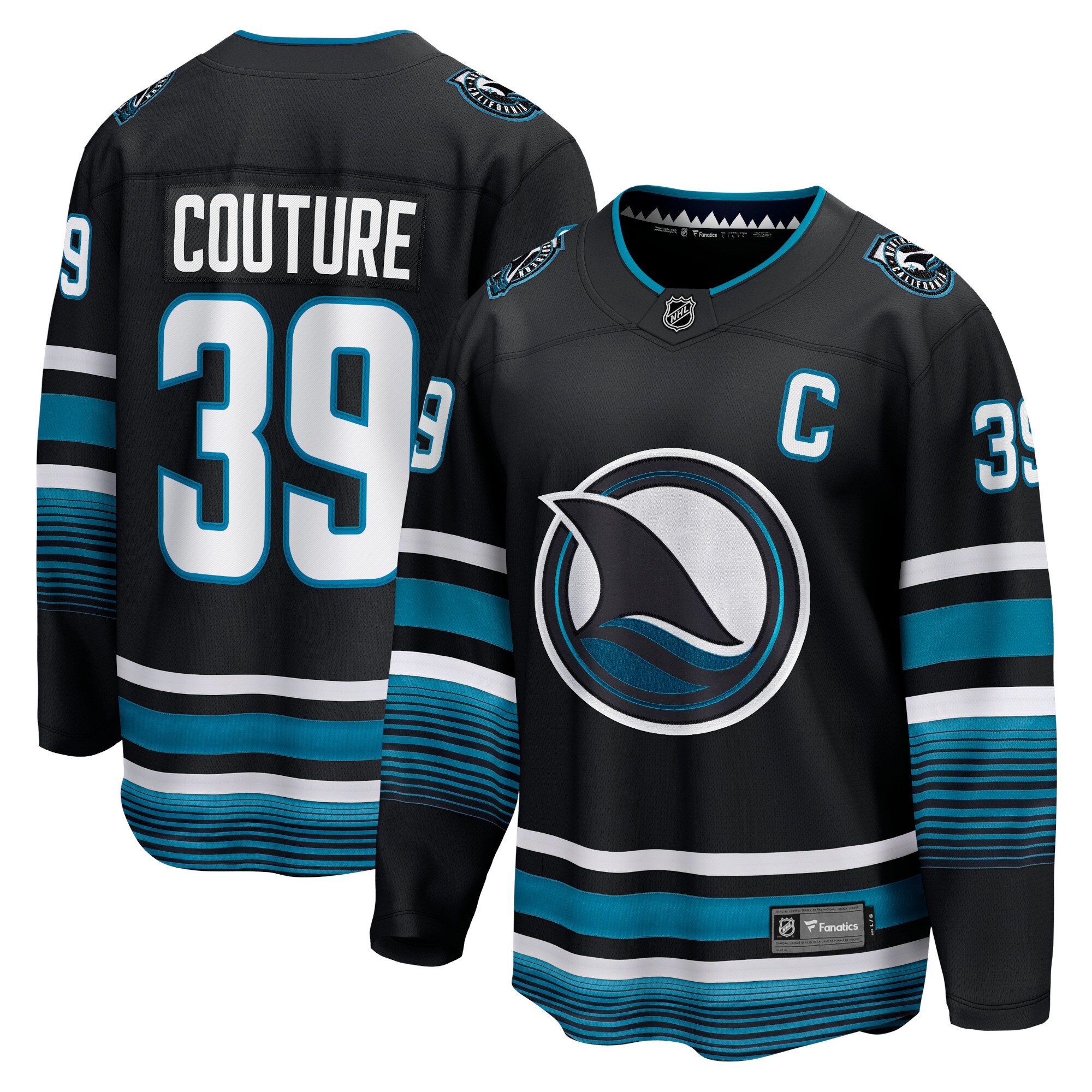 Logan Couture San Jose Sharks Fanatics Alternate Premier Breakaway   Jersey – Black