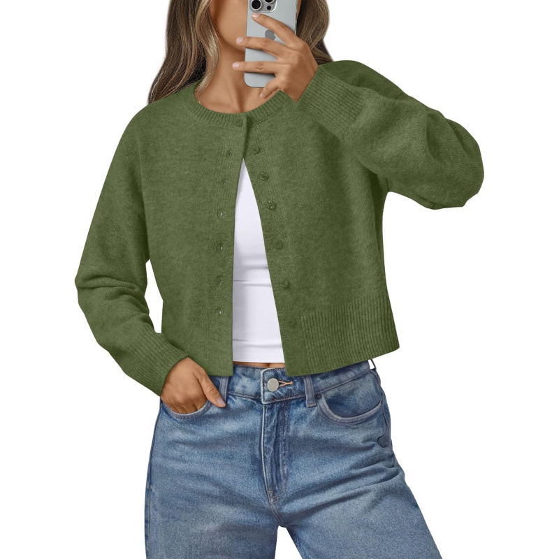 Women's Lightweight Cardigan Cropped Knit Fall Cute Sweaters 2026