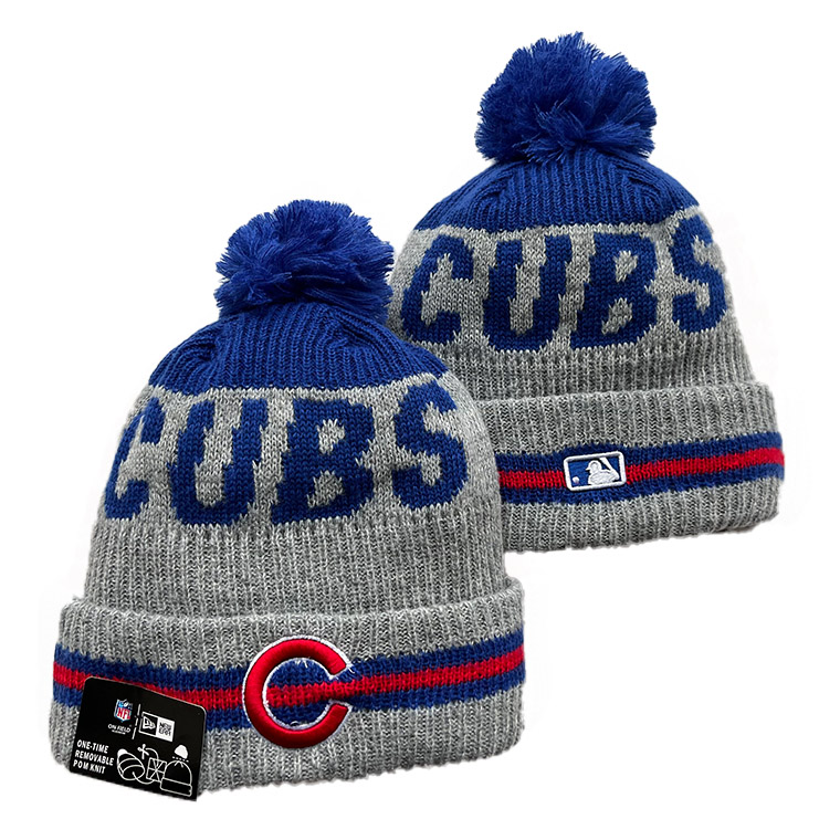 Chicago Cubs Repeat Cuffed Knit Hat with Pom