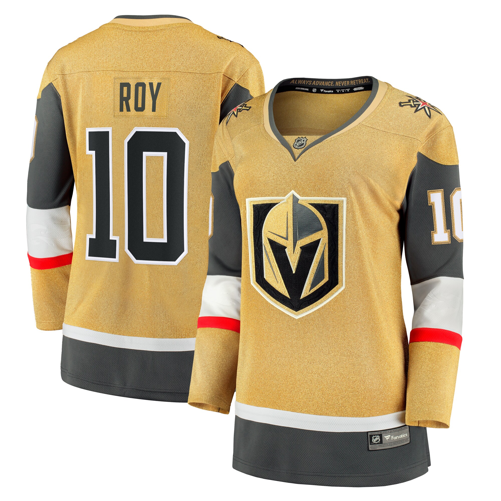 Nicolas Roy Vegas Golden Knights Fanatics Women’s Home Breakaway   Jersey – Gold