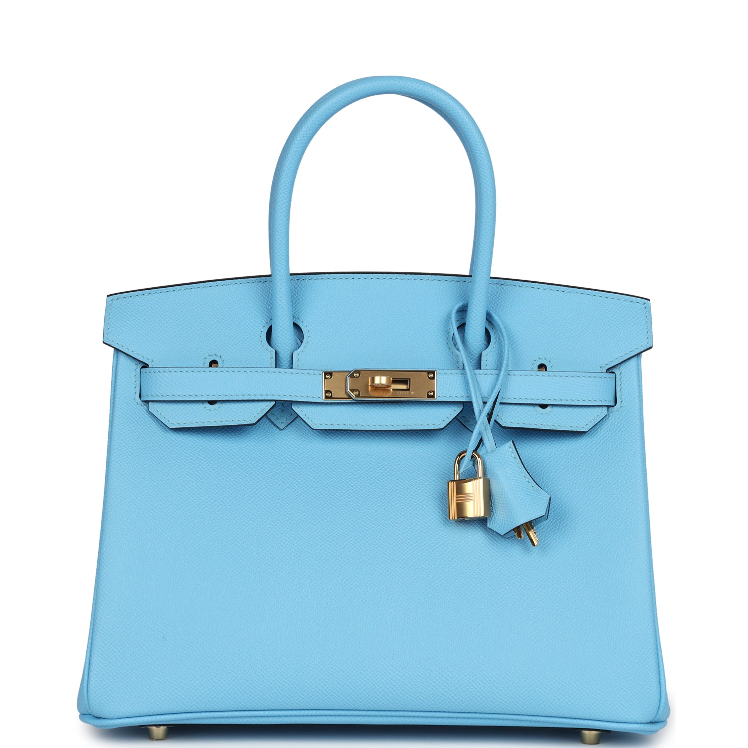 Birkin 30 Celeste Epsom Gold Hardware