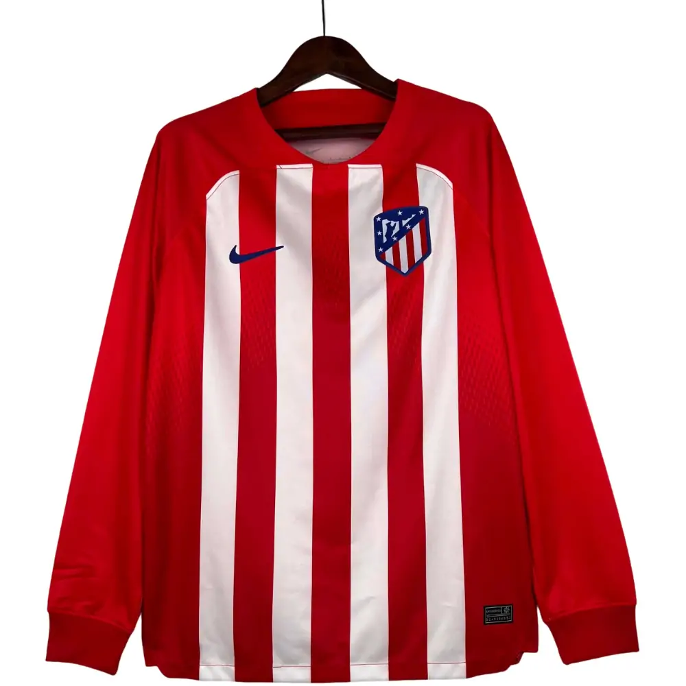 2023/2024 Long Sleeve Atletico Madrid Home1:1 Thai Quality - Fans Edition