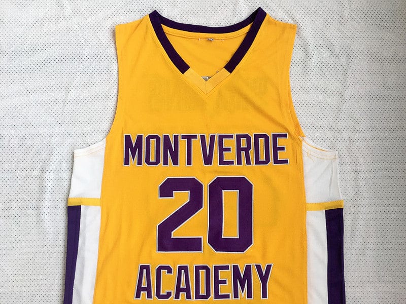 Simmons High School No. 20 yellow densely embroidered jersey