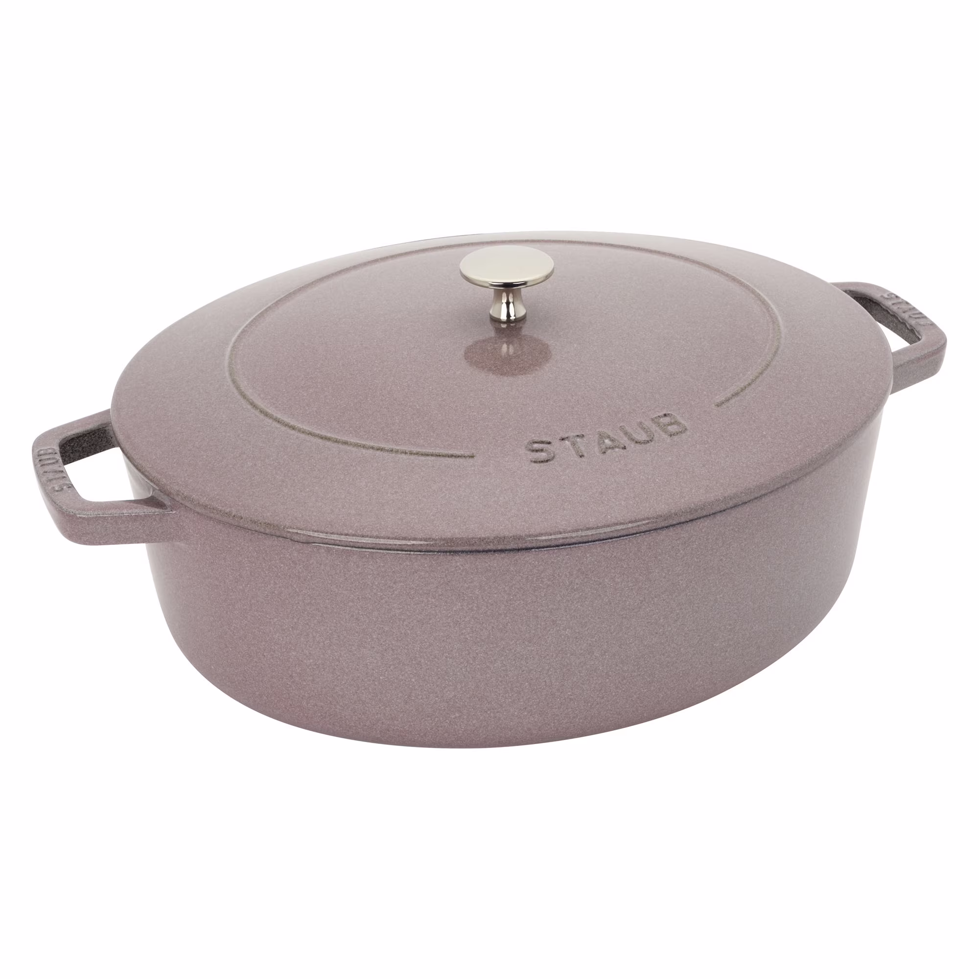 Staub Cast Iron 6.25-qt Shallow Oval Dutch Oven - Citron