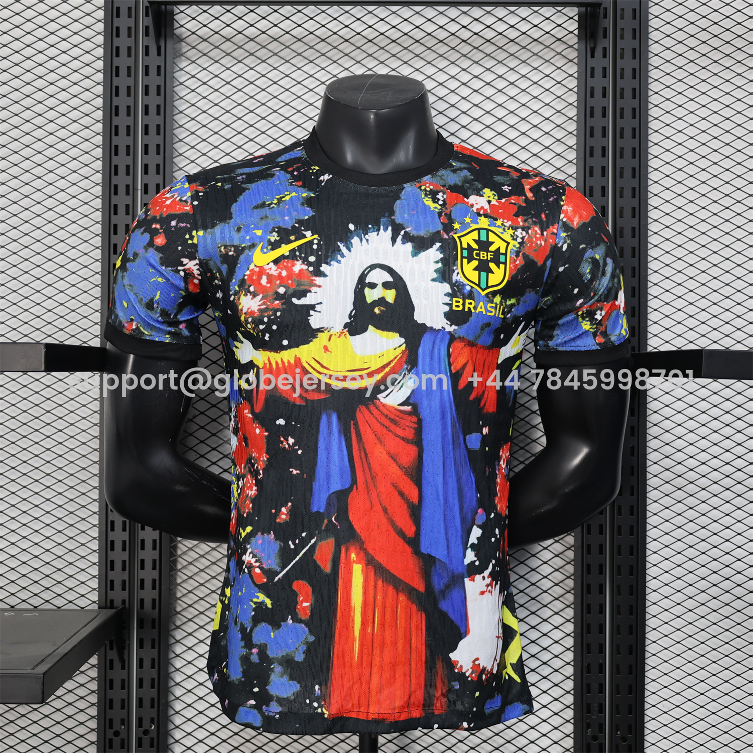 Brazil 25-26 Colorful Jesus Statue Special Colorful Graffiti Jersey - Player Version