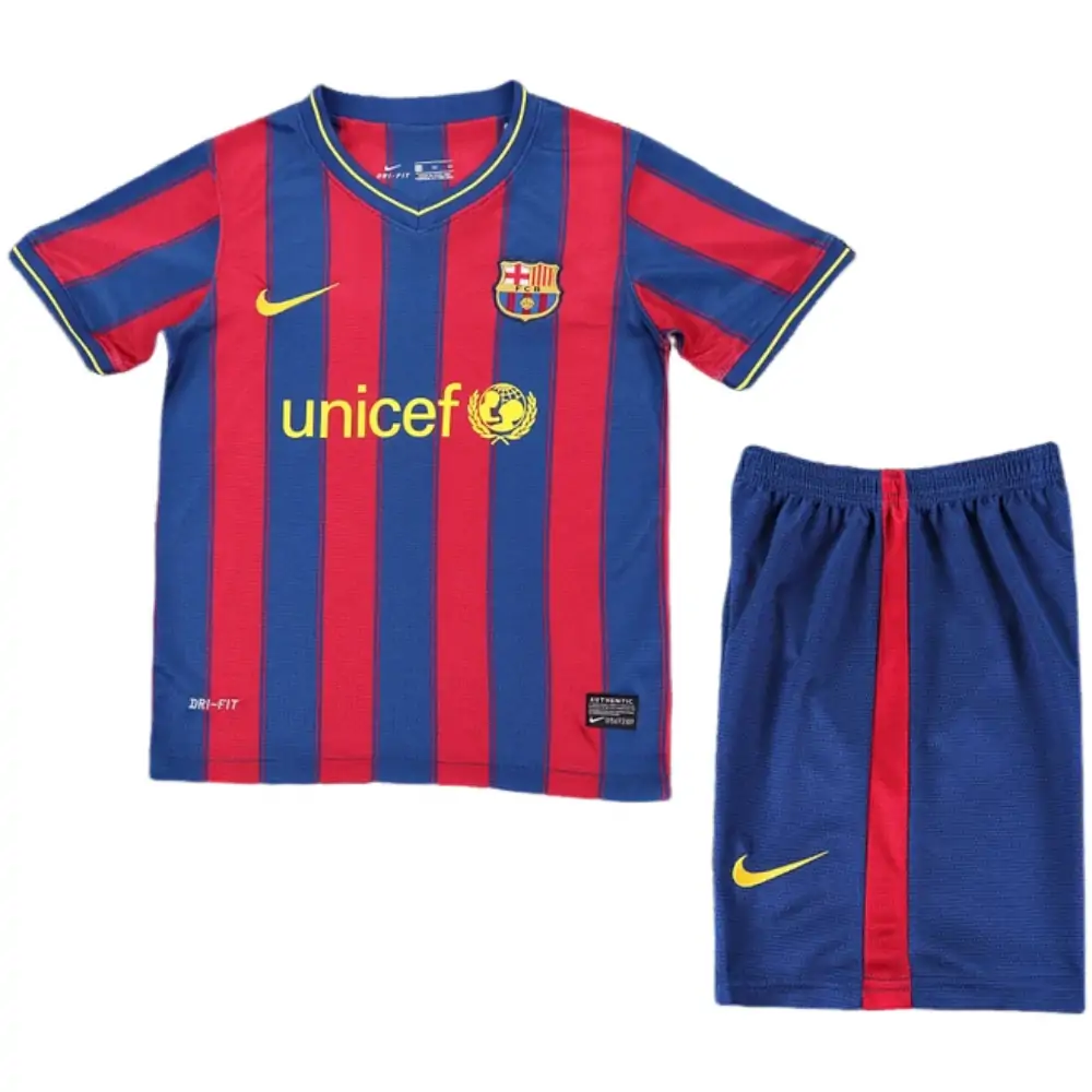 2009-10 Barcelona Home Retro Children's Jersey Set - Fans Edition