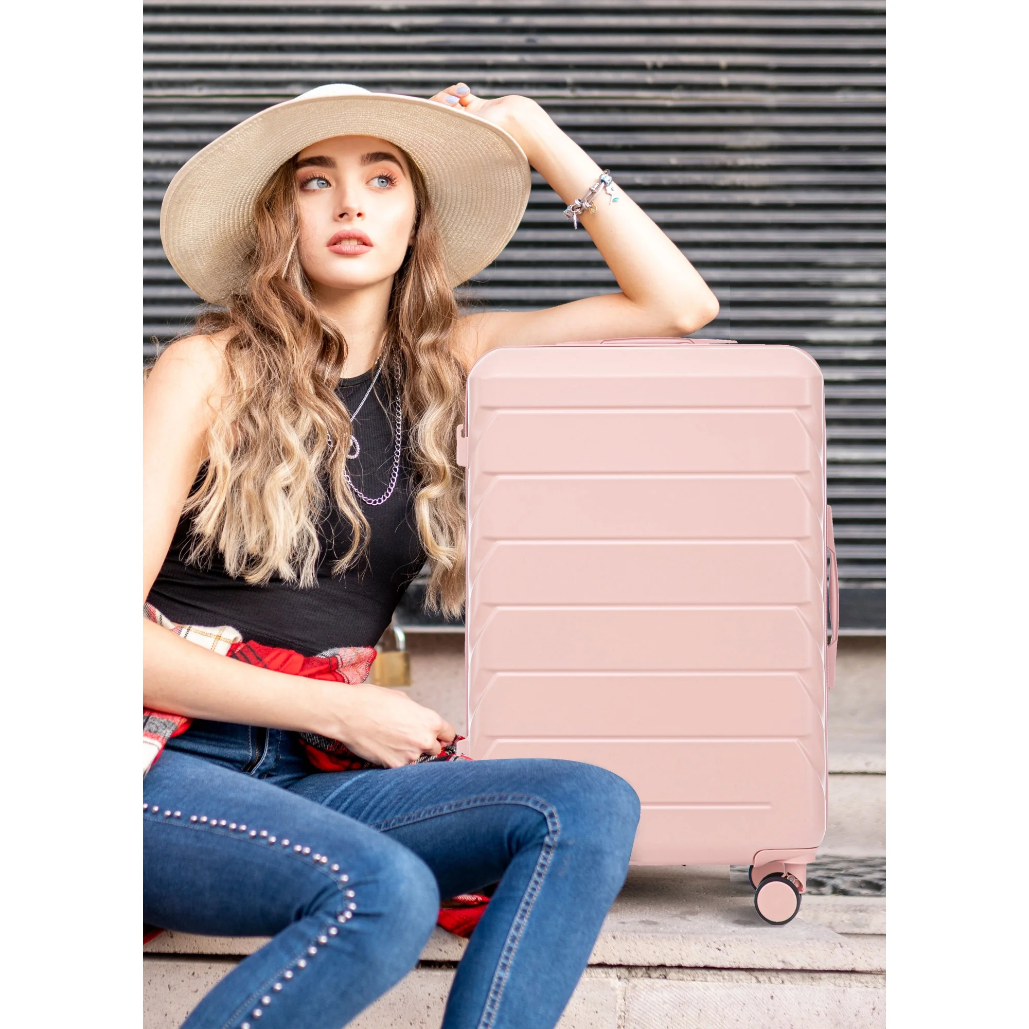 Luggage Sets 3 Piece(20/24/28), Expandable Carry On Suitcase with ABS Spinner Wheel TSA Lock