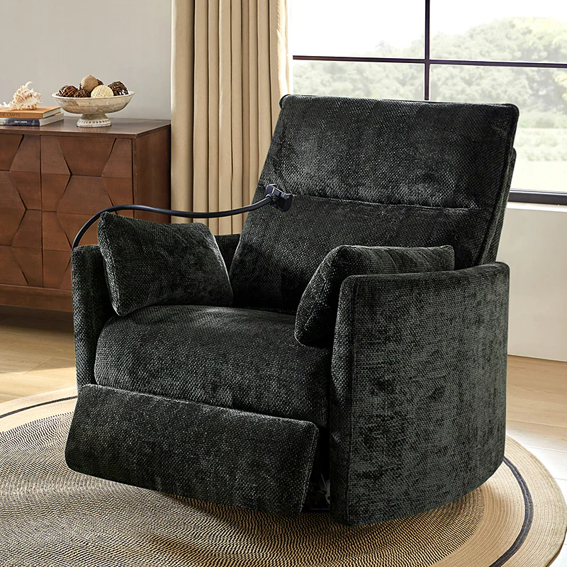 Arthur 38 Power Rocking Swivel Nursery Recliner with USB