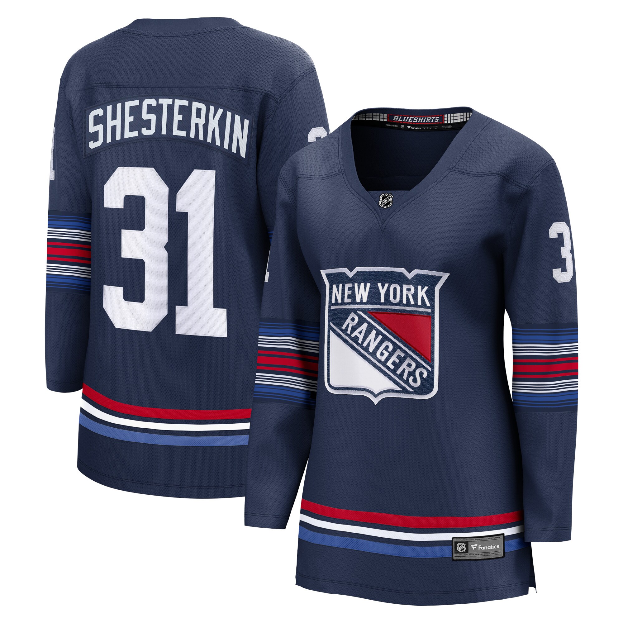 Igor Shesterkin New York Rangers Fanatics Women’s Alternate Premier Breakaway   Jersey – Navy