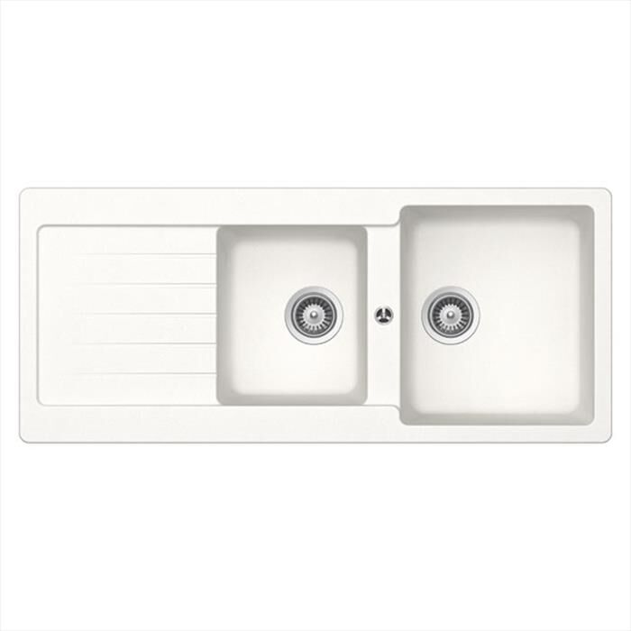 GLEM GAS - Lavello lneare LS2G16WH 2 vasche-BIANCO