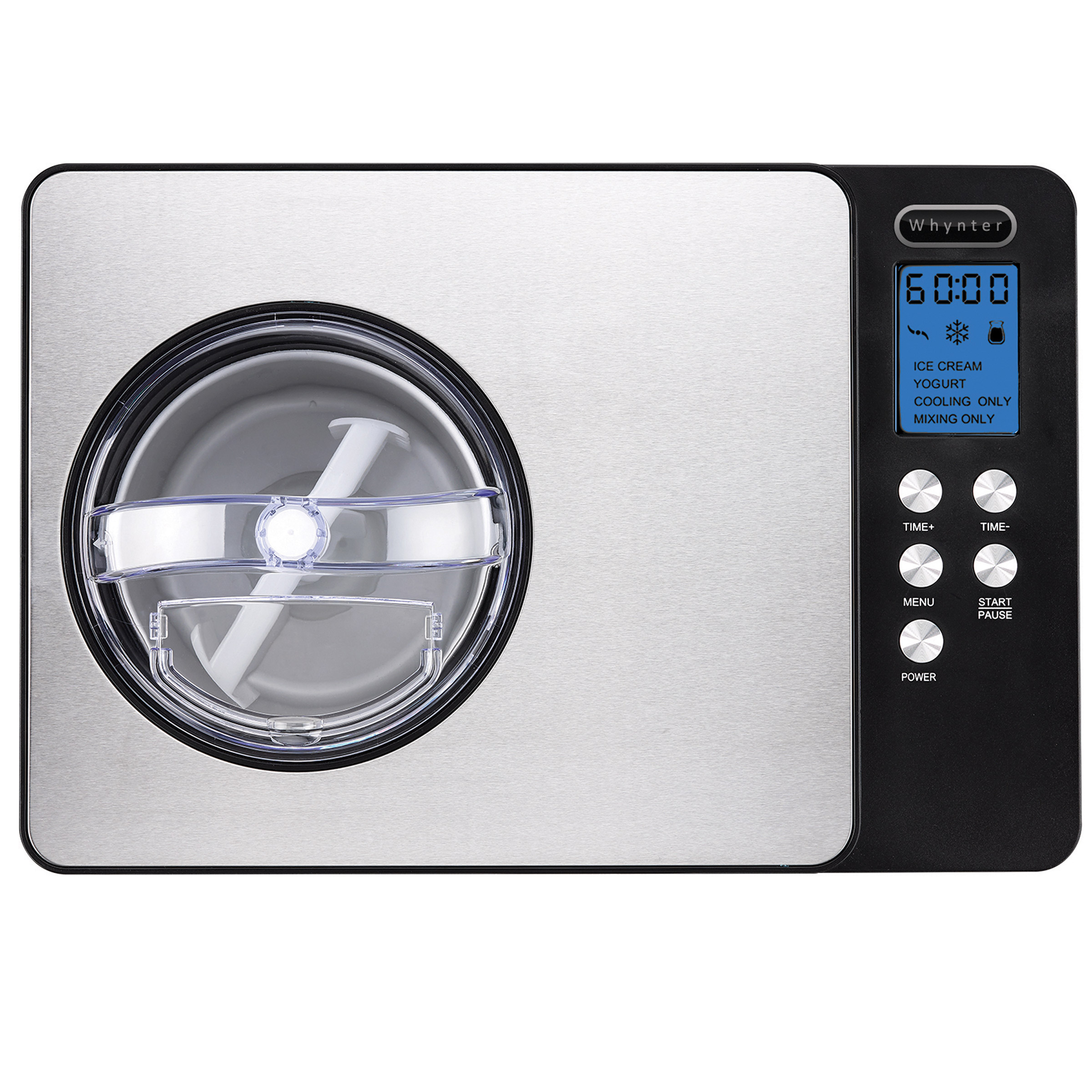 Whynter 2 Quart Capacity Compressor Ice Cream Maker & Yogurt Incubator with Stainless Steel Bowl