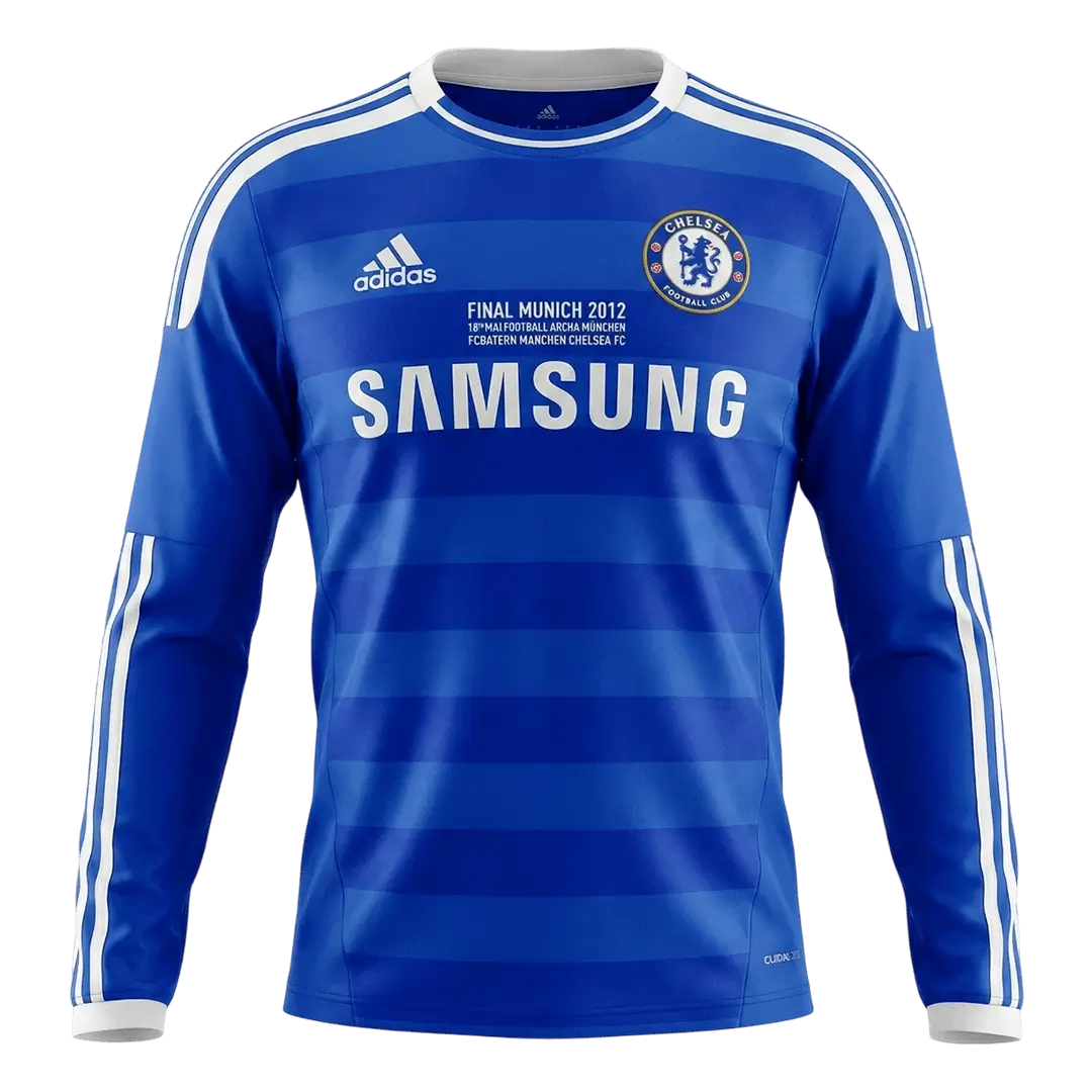 Retro Chelsea 2011/12 Home Long Sleeve Soccer Jersey - UCL