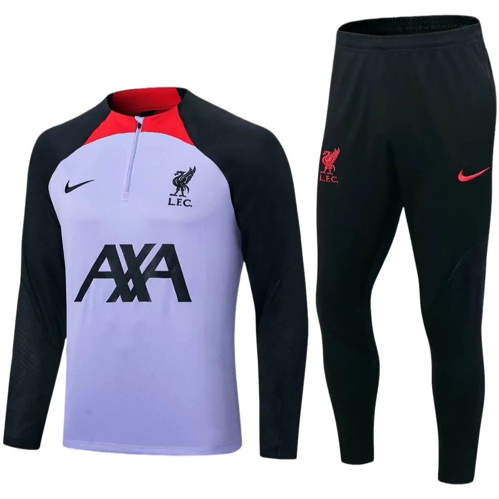 2022/2023 Liverpool Half-Pull Training Suit Purple Jersey 1:1 Thai Quality Set