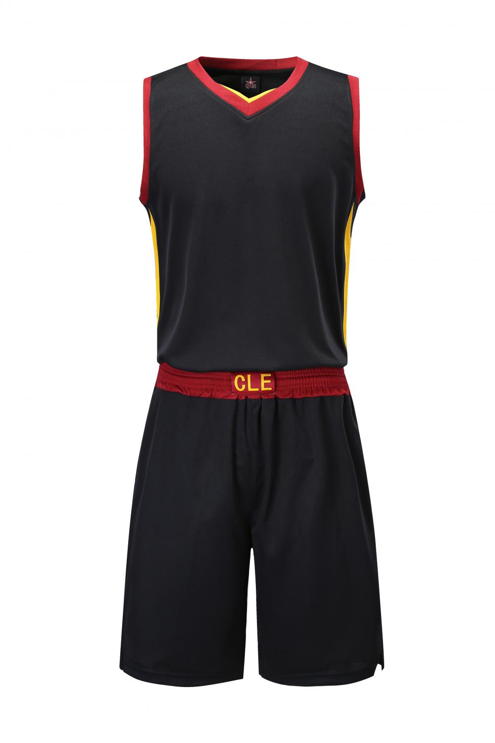 Cavaliers basketball uniform black suit（Customizable name and number）