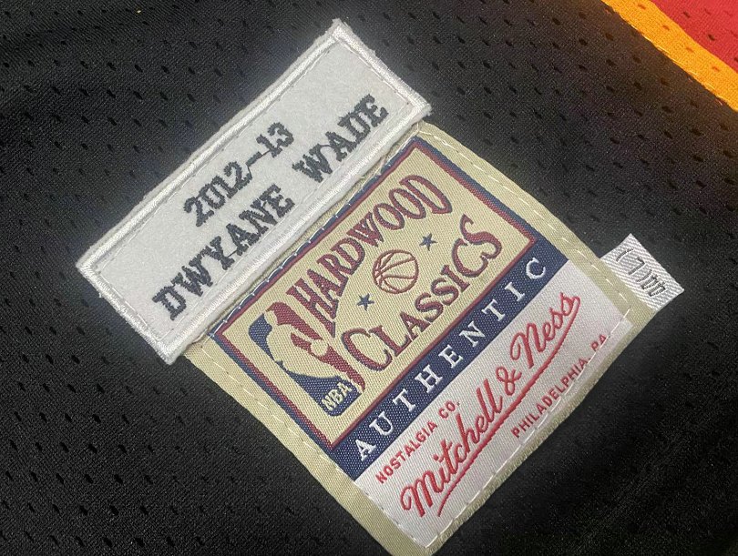 Heat #3 Wade Miami Black Embroidered AU Jersey