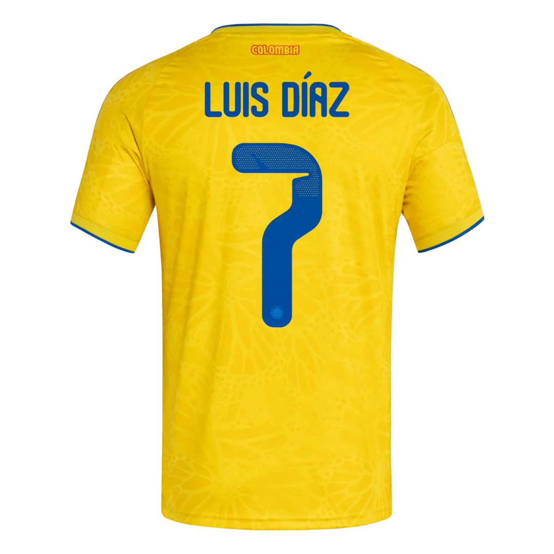 Luis Díaz #7 Colombia Home Soccer Jersey 2026 World Cup