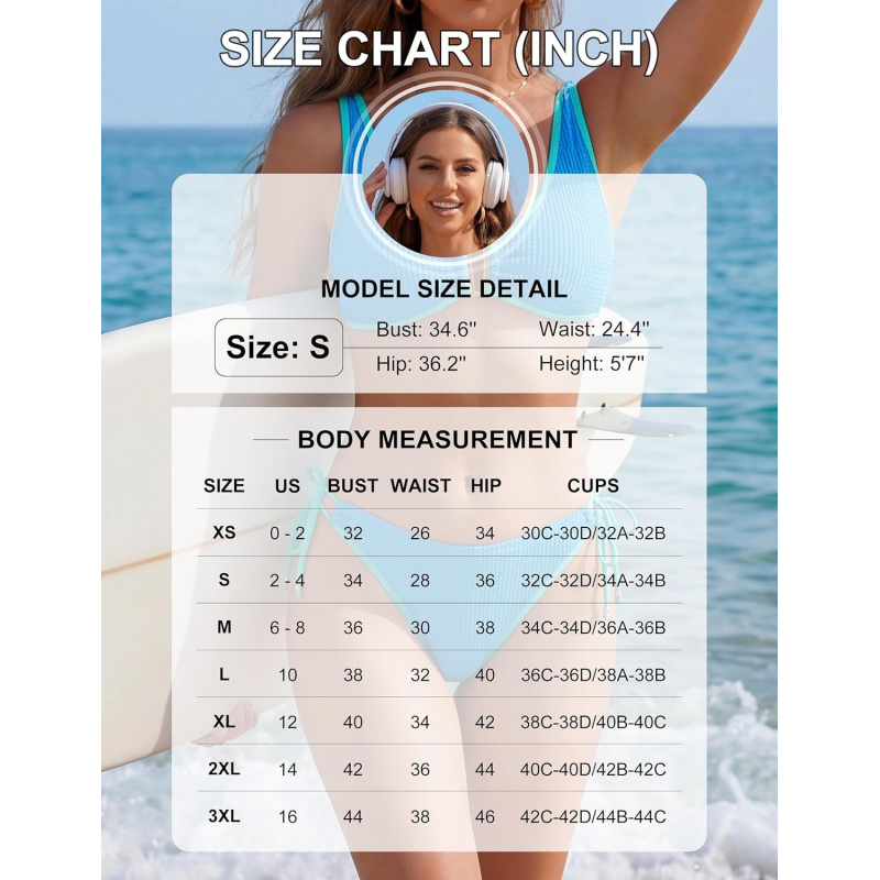 Women's Sexy Cheeky Bikini Set Textured