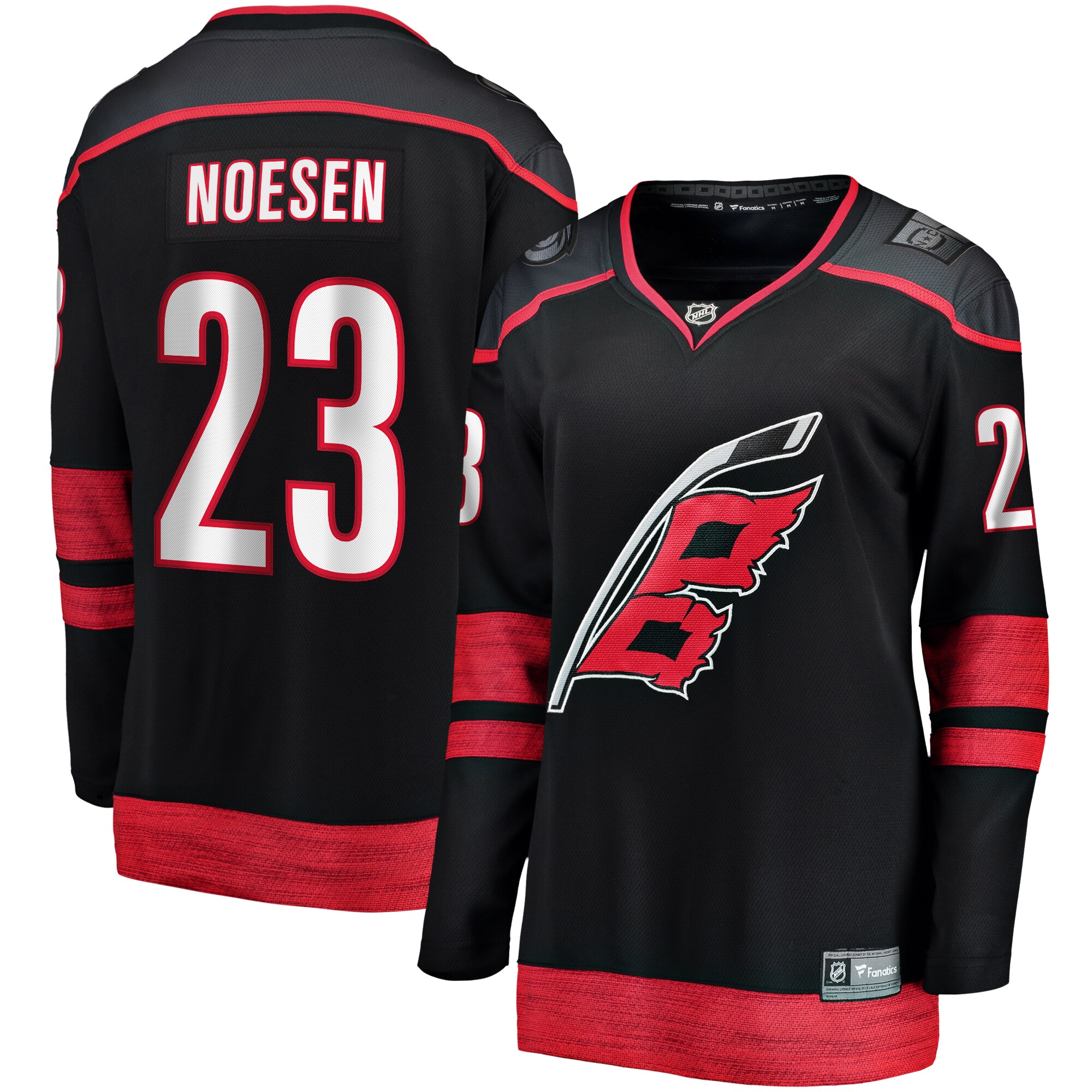 Stefan Noesen Carolina Hurricanes Fanatics Women’s Home Breakaway   Jersey – Black