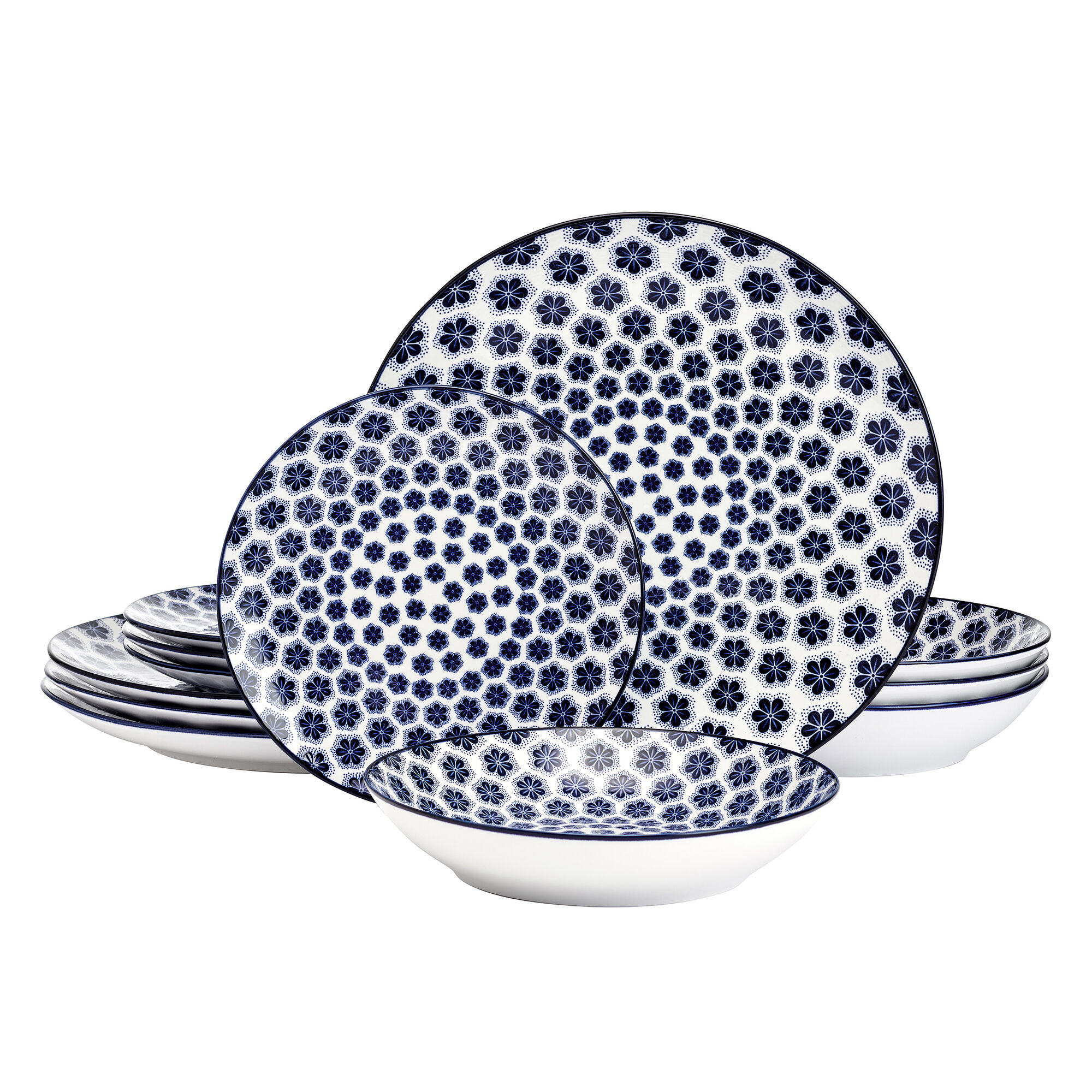 Pfaltzgraff Blooming Delight 12-piece Porcelain Dinnerware Set