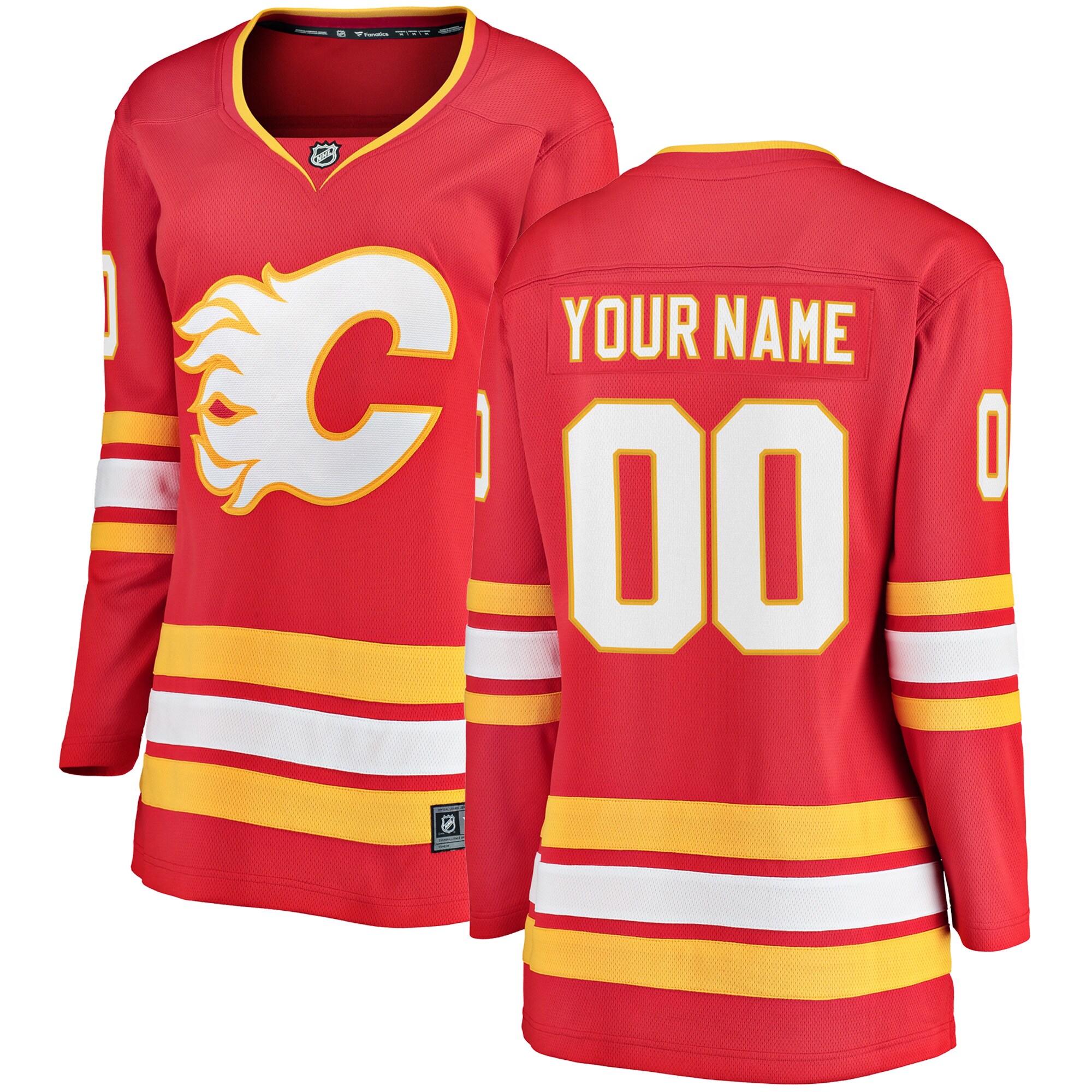 Calgary Flames Fanatics Women’s Home Breakaway Custom Jersey – Red