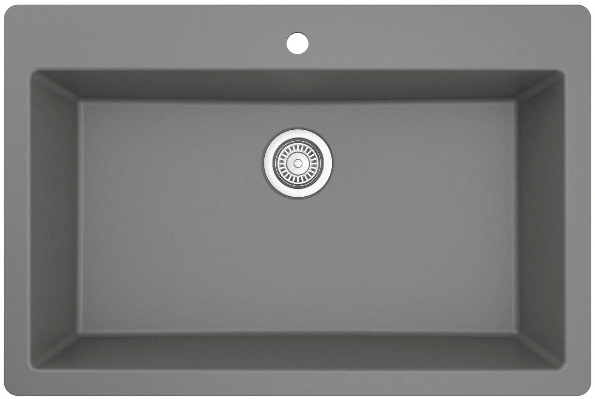Karran  QT-812 Top Mount 33 in. Large Single Bowl Quartz Kitchen Sink Kit Black