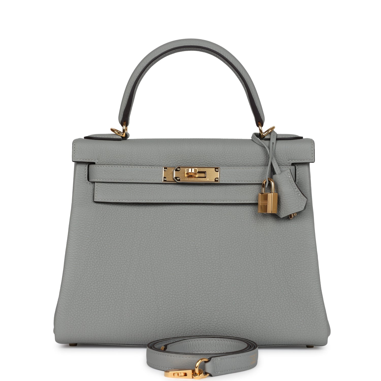 Kelly Retourne 28 Gris Mouette Togo Gold Hardware