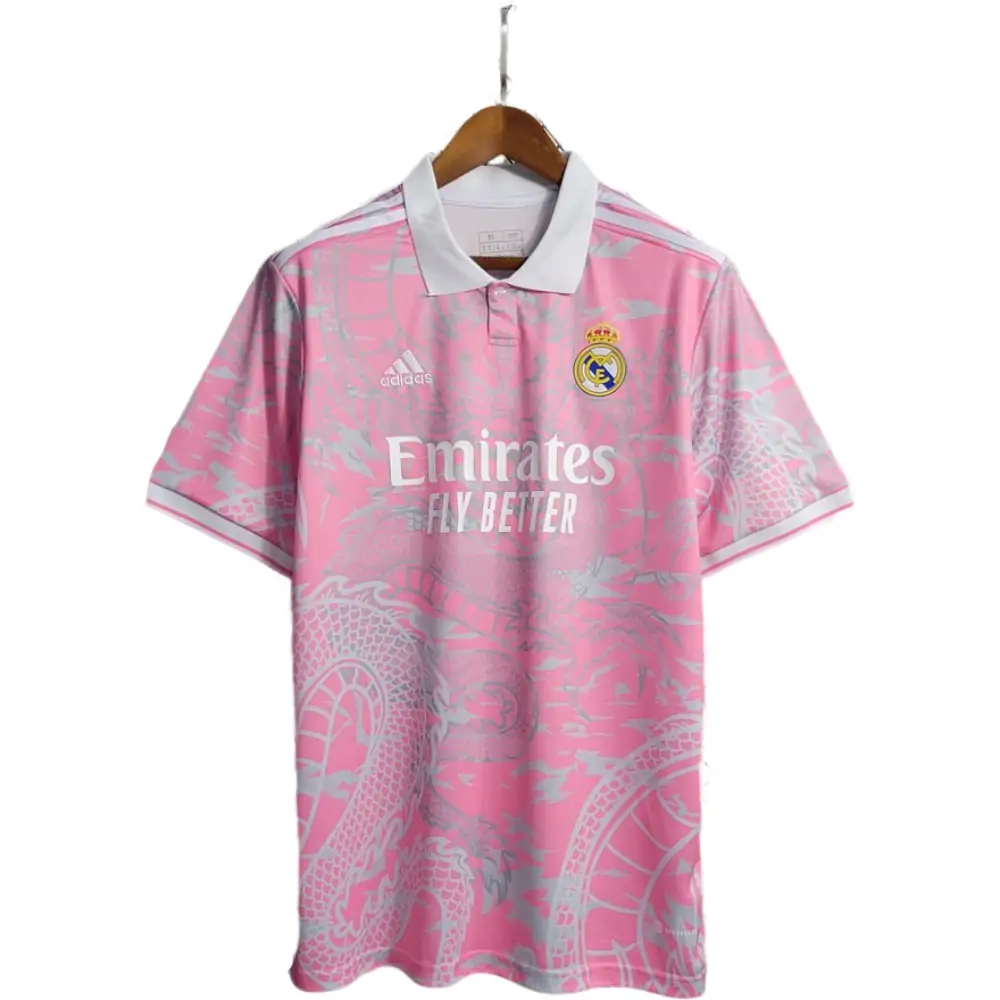2023/2024 Real Madrid Chinese Dragon Pink Football Shirt - Fans Edition
