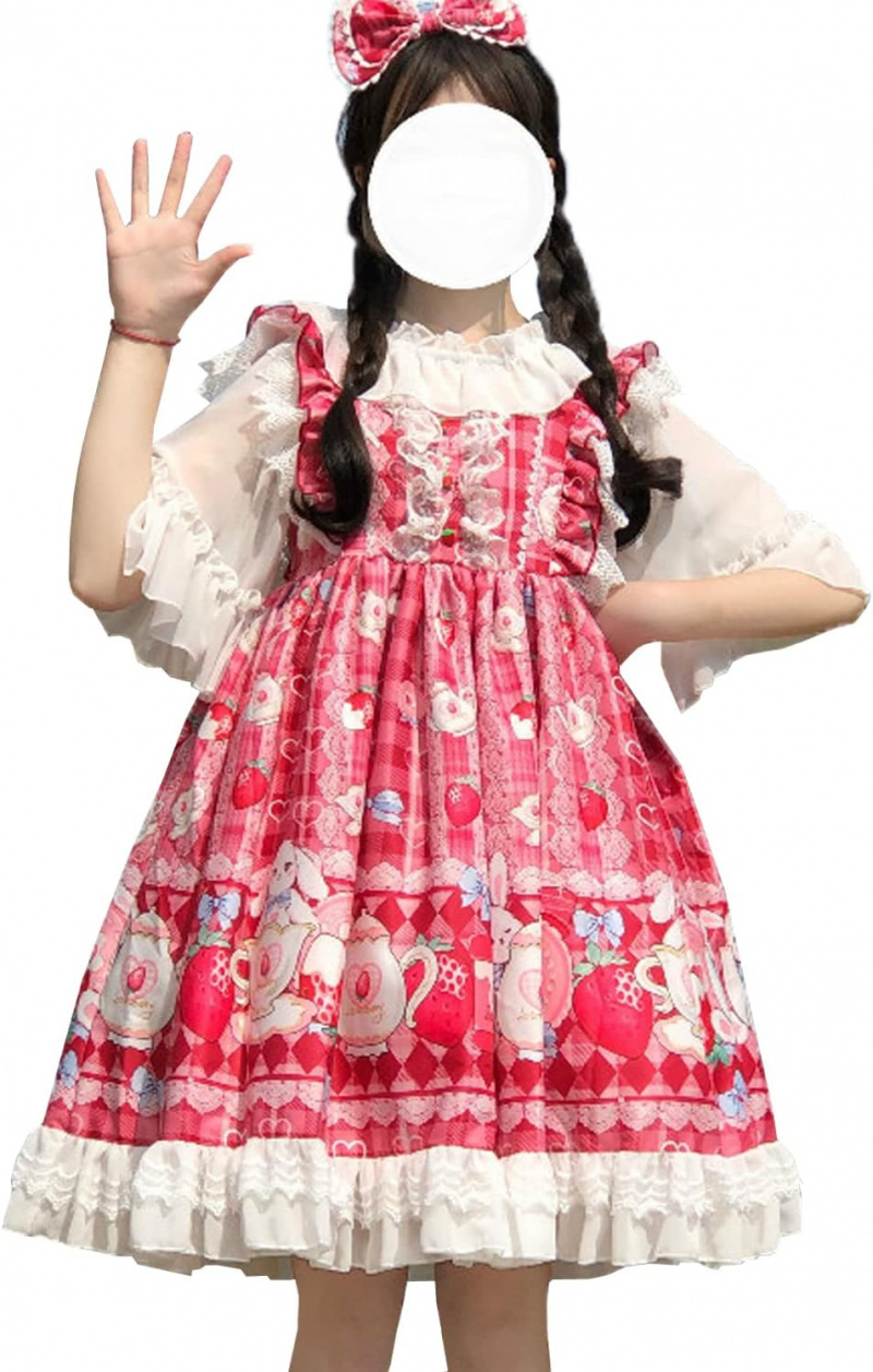 Japanese Style Sweet Cosplay Lolita Dress Teens Suspender