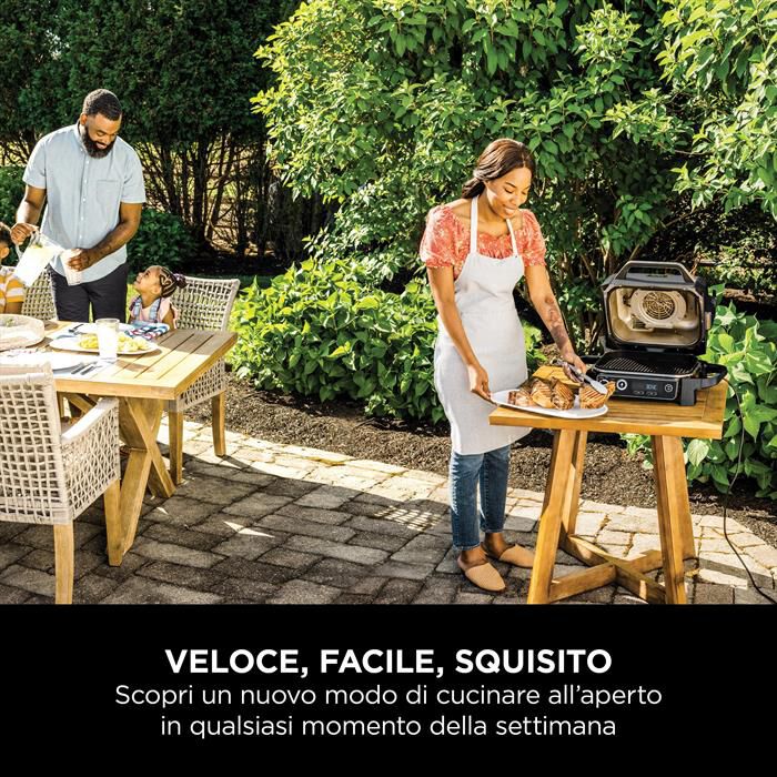 NINJA - BBQ elettrico Woodfire+affumicatore OG701EU-nero