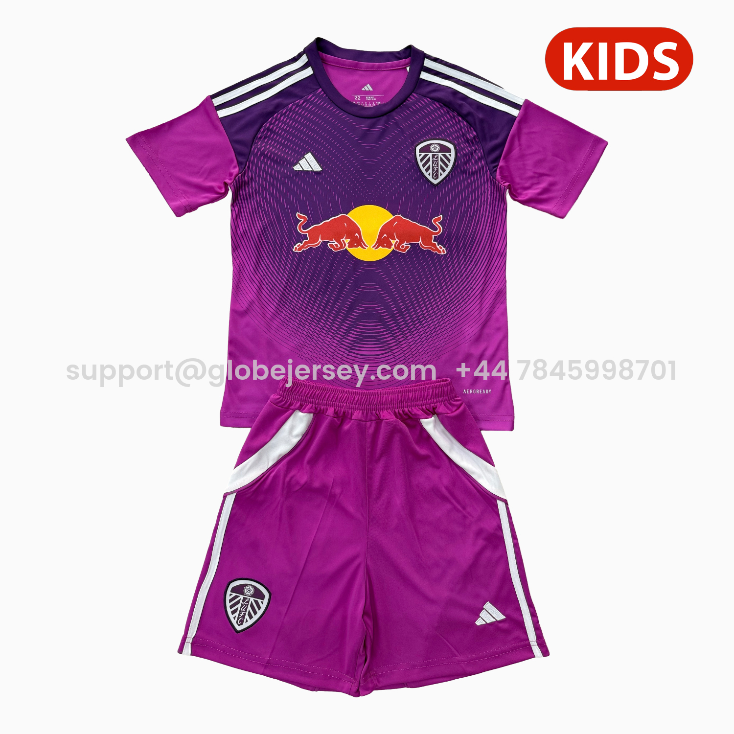 Leeds United 25-26 Purple Goalkeeper Kids Kit