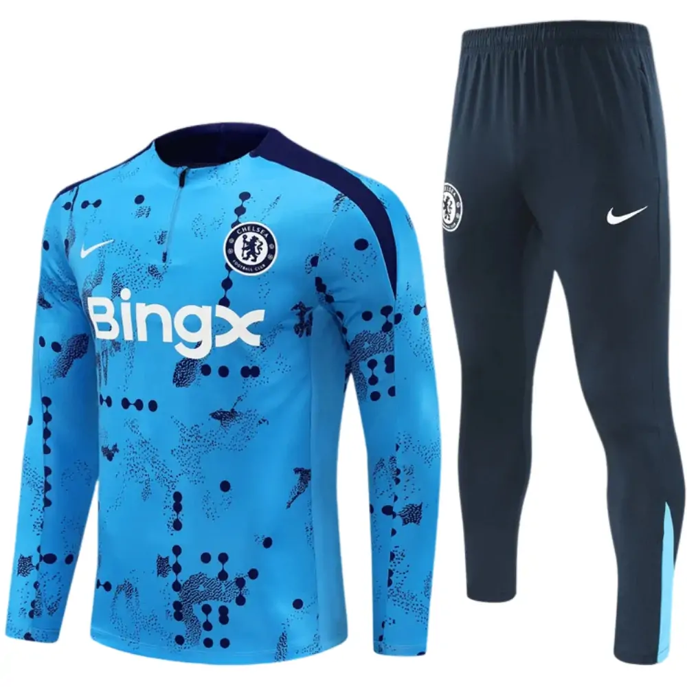 2024-25 New Season Chelsea Light Blue [Camouflage] Children's Training Suit