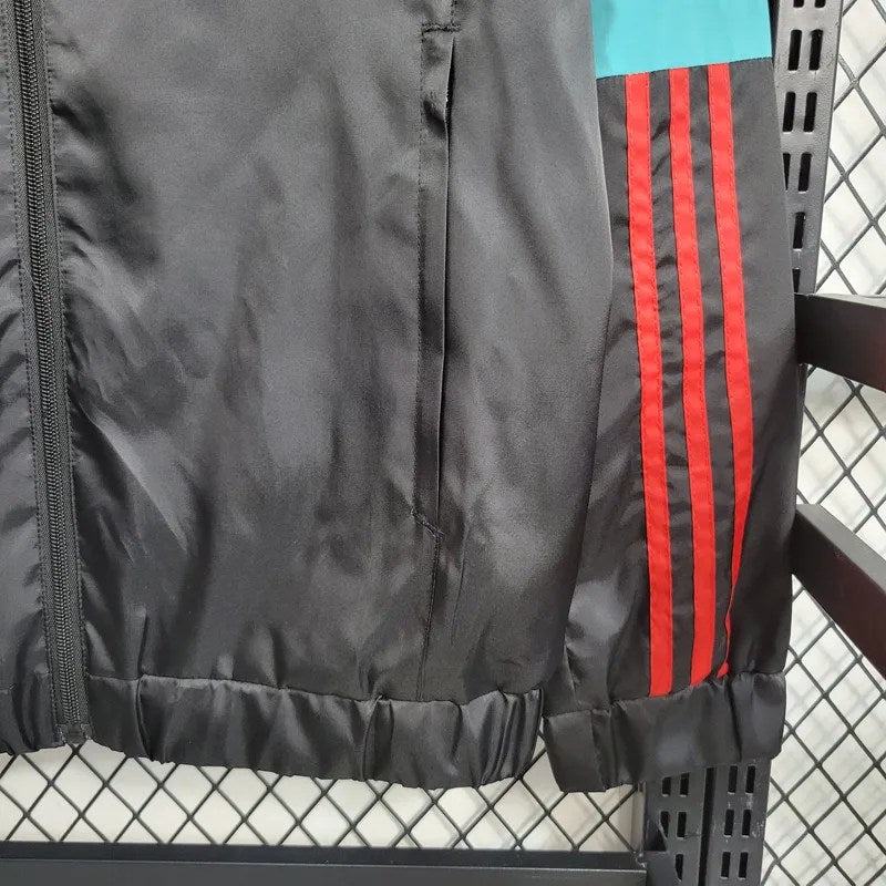 2023/2024 Manchester United Windbreaker Black Red Edge