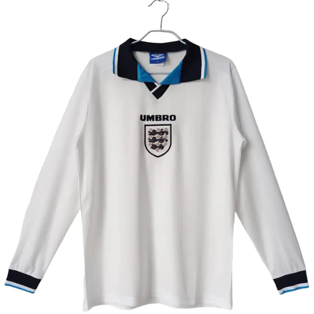 1996 England Home Long Sleeve Retro Jersey-Fans