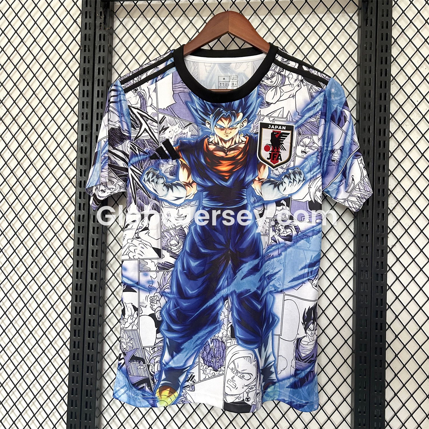 Japan 25-26 Blue Goku Black & White Background Special Jersey - Fans Version