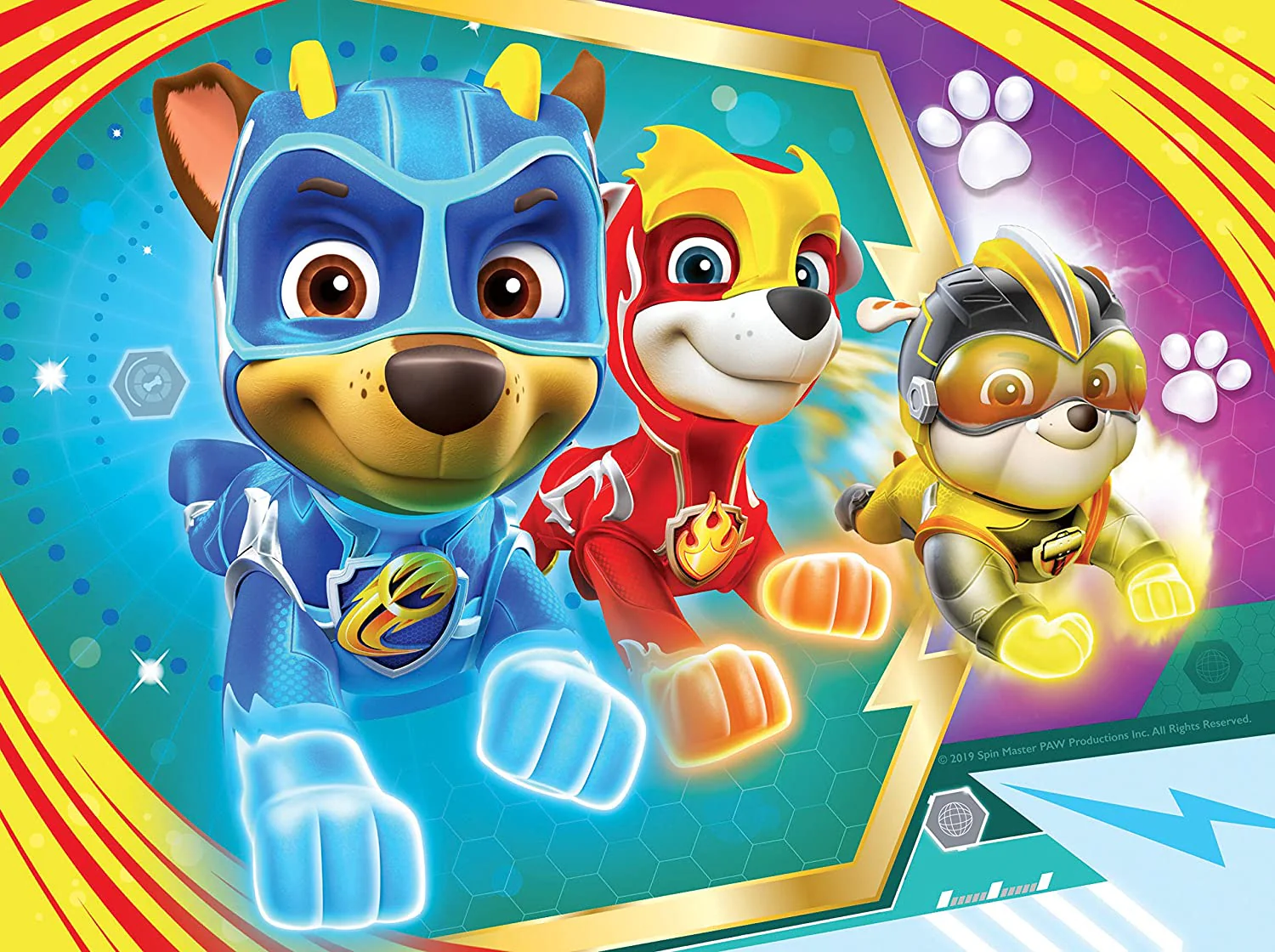 Paw Patrol Mighty Pups 4 in a Box – 12, 16, 20 and 24 Piece Jigsaw Puzzle (Ravensburger)