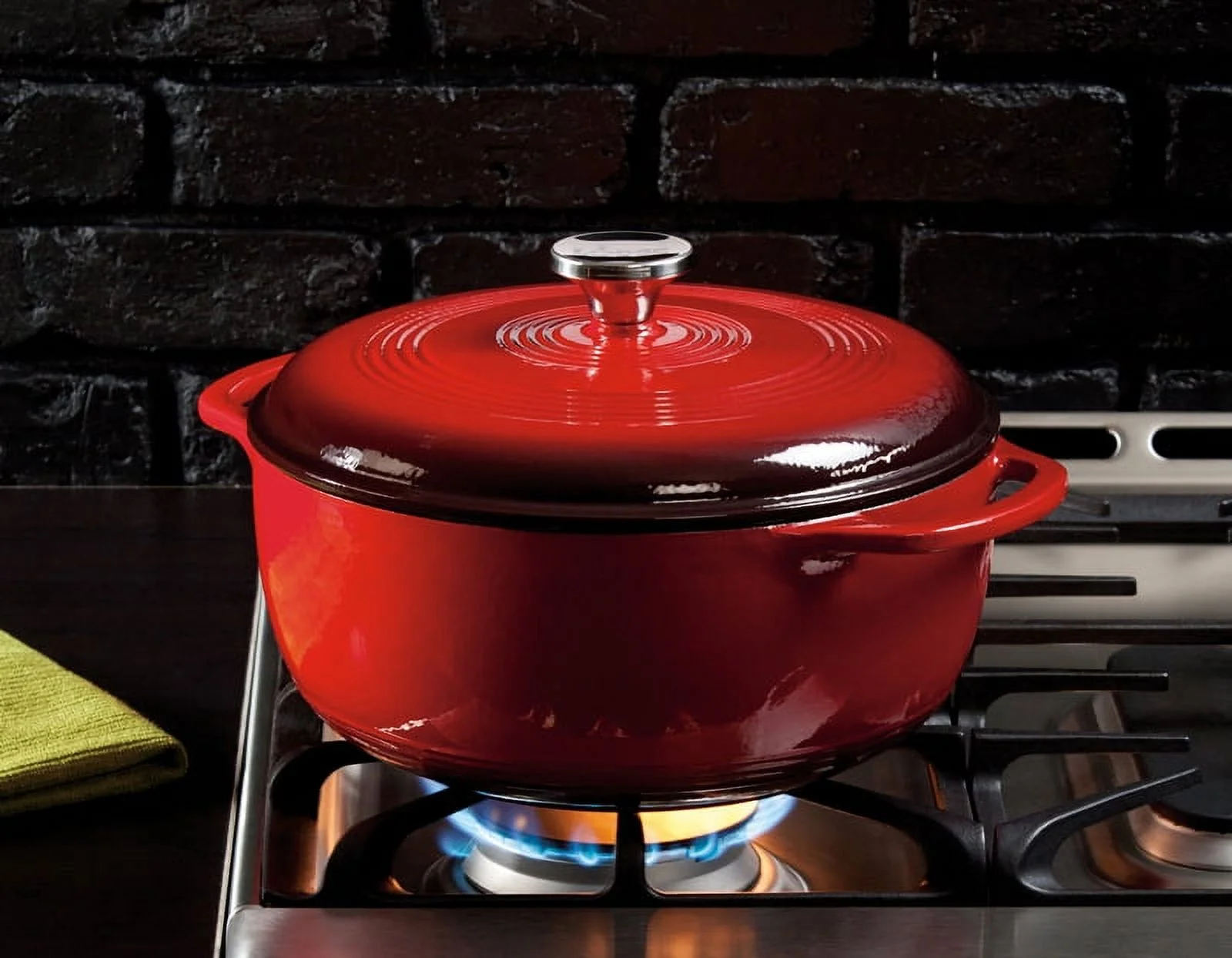 Lodge Enamel Cast Iron 7.5 Quart Dutch Oven, Blue, EC7D33