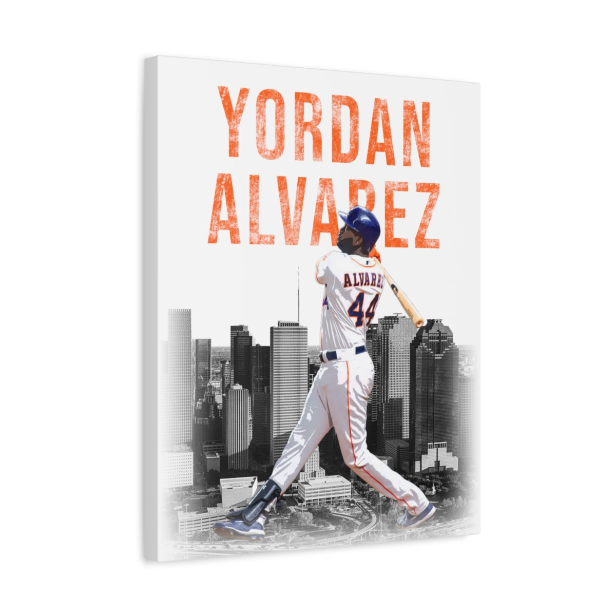 Yordan Alvarez Houston Astros Home Run Swing Premium Wall Art Canvas Wrap
