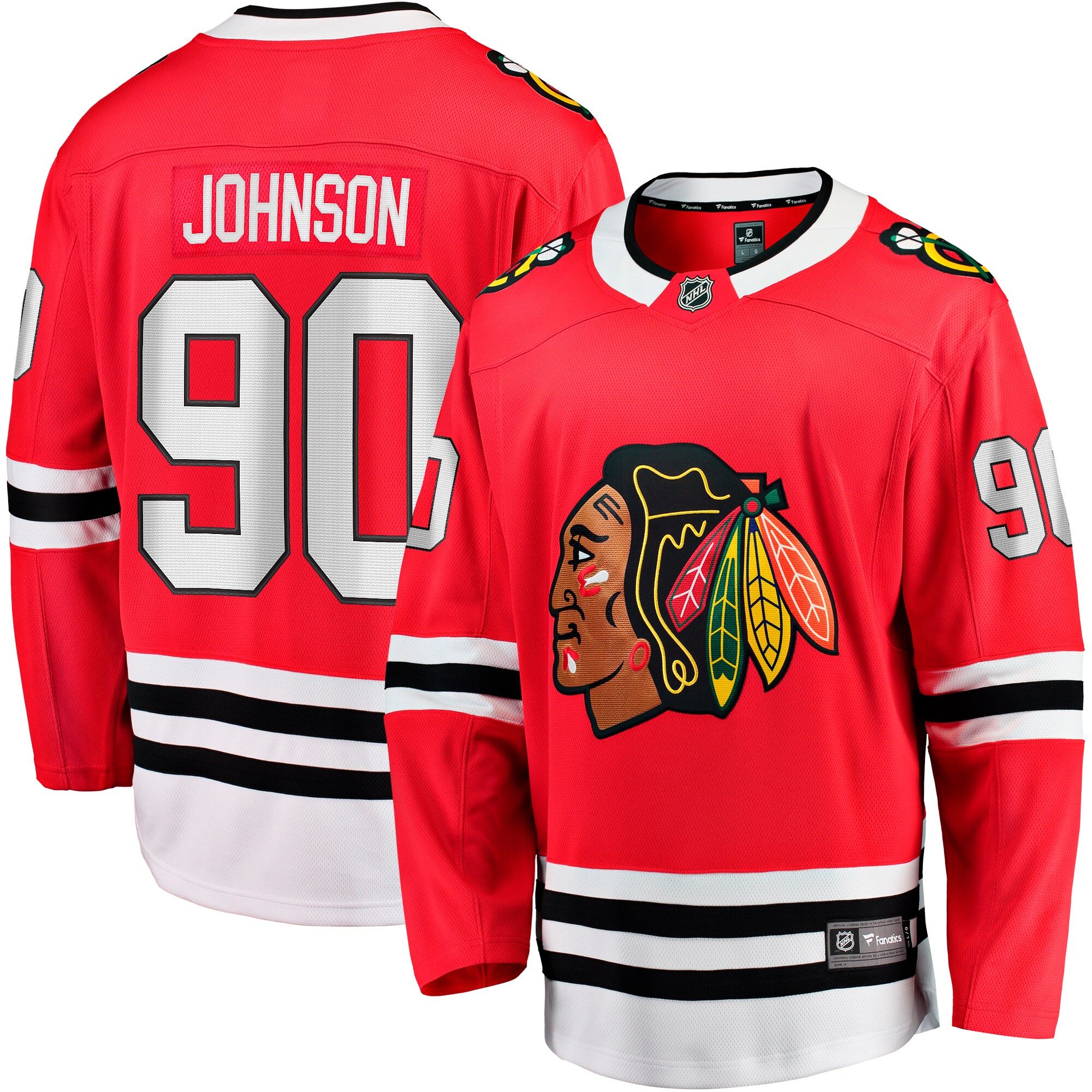 Tyler Johnson Chicago Blackhawks Fanatics Home Team Breakaway   Jersey – Red