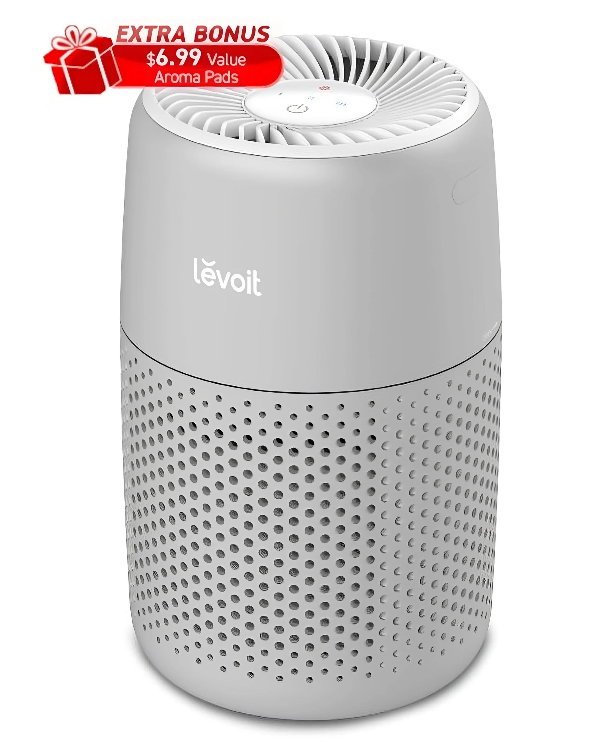 (3 pack) Levoit Core Mini-P 255 Sq Ft 3-Stage Filter Desktop Air Purifier with Aromatherapy, Gray