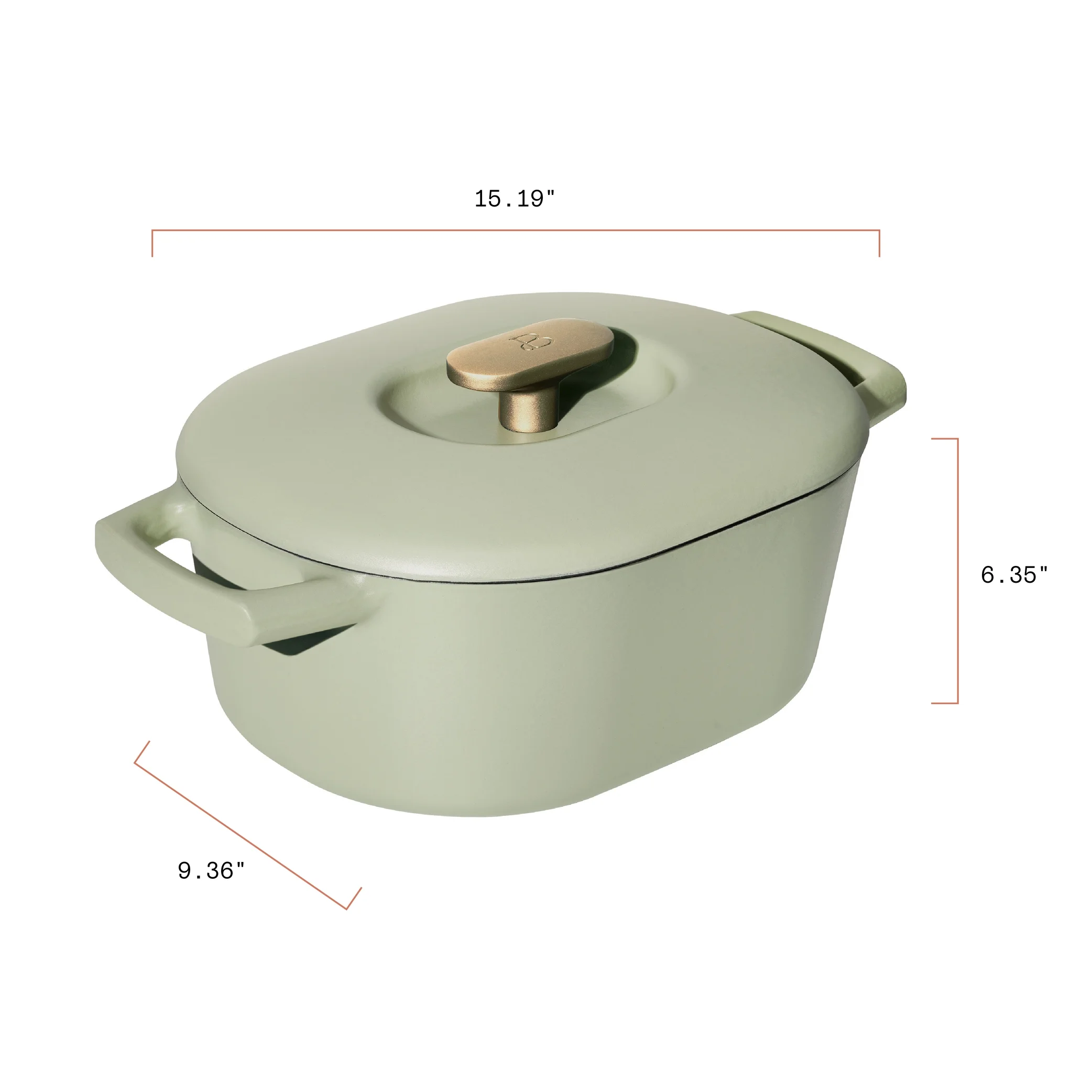 Beautiful 6 Quart Enamel Dutch Oven, Black Sesame by Drew Barrymore