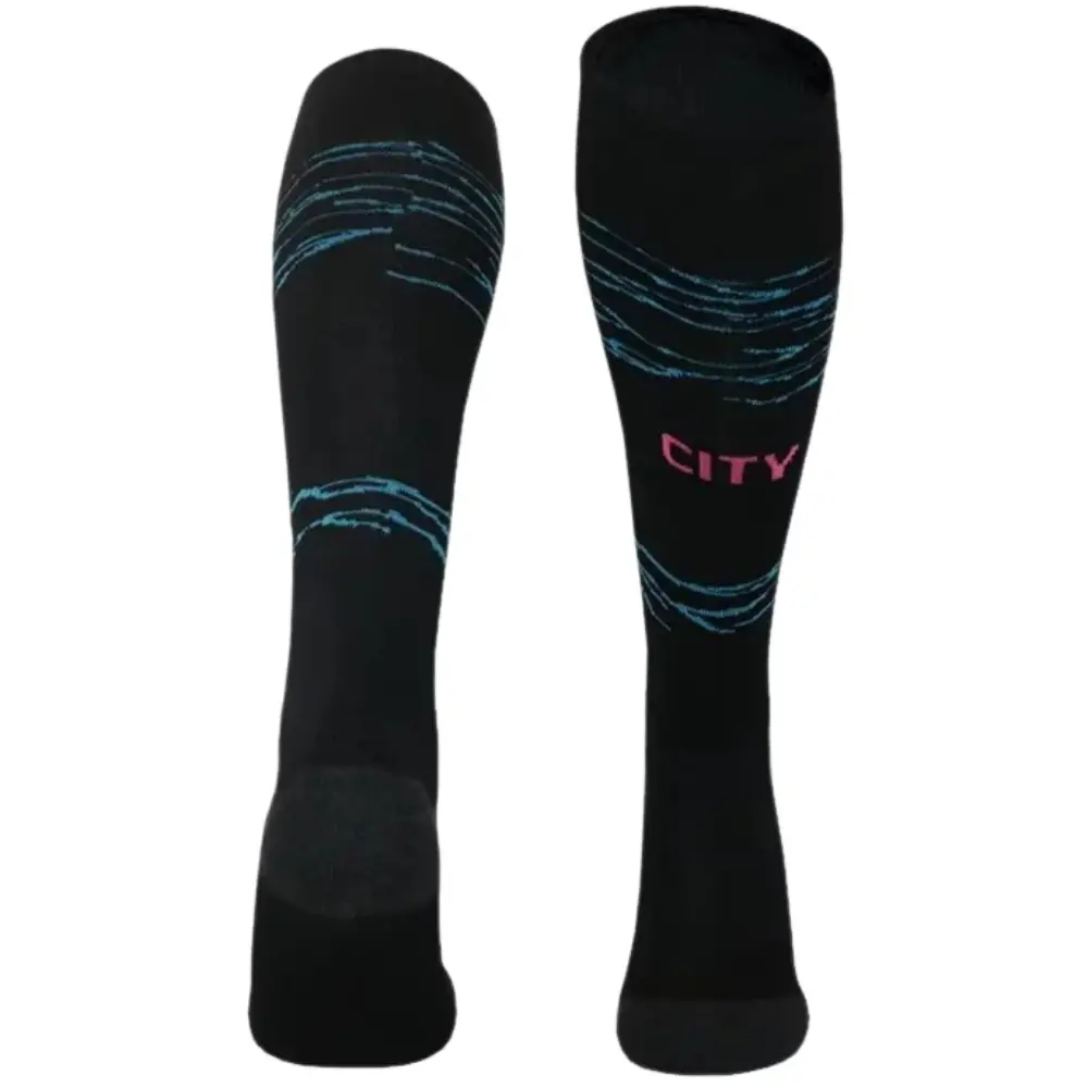 24th season Manchester City second away football socks