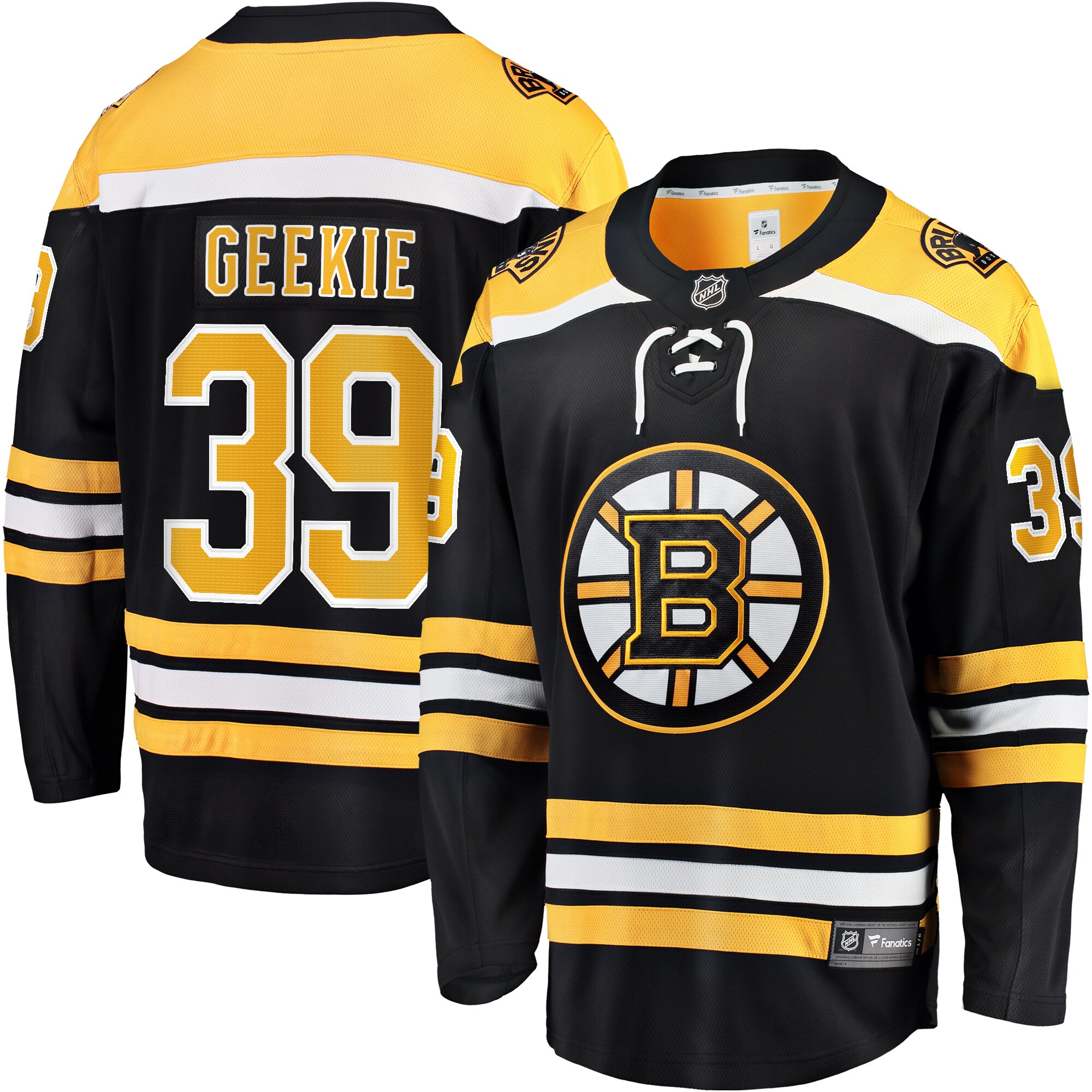 Morgan Geekie Boston Bruins Fanatics Home Breakaway Jersey – Black