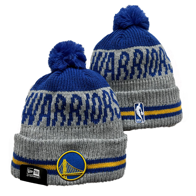 New Era Golden State Warriors Cuffed Knit Hat with Pom